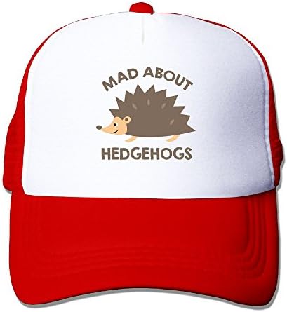 Anraglan MAD About Hedgehogs Unisex Baseball Trucker Hat Cap Red