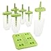 Ice Pop Mold - 6 pack Ice Pop Maker Reusable BPA-Free Plastic Freeze Pop Molds for Homemade Iced Snacks, Green