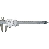 Mitutoyo 505-742J Dial Caliper, 0.1" per Rev, 0-6" Range, 0.001" Accuracy | Ultra-smooth sliding, shock protection, measures outside/inside dimensions and depths &amp; steps, 0.1" pitch per revolution