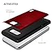 Ringke Flex S Compatible with Galaxy S8 Case Classy Slim Look Flexible TPU Premium Hard PC Leather Hybrid Protection Non Slip Tactile Grip Scratch Resistant for Samsung Galaxy S8 (2017) - Red