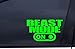 BEAST MODE ON Sticker (design#1) LIME GREEN 7