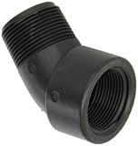 Banjo SL125-45 Polypropylene Pipe Fitting, 45 Degree Street Elbow, Schedule 80, 1-1/4" NPT Female x NPT Male