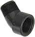 Banjo SL125-45 Polypropylene Pipe Fitting, 45 Degree Street Elbow, Schedule 80, 1-1/4" NPT Female x NPT Male primary