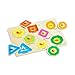 Wooden Peg Puzzle for toddlers - 3 Piece puzzle set for kids - Alphabet ABC, Numbers and Shapes Toy - Perfect pegged puzzles for kid learning letters, number, shape board puzzles for toddler ages 3+