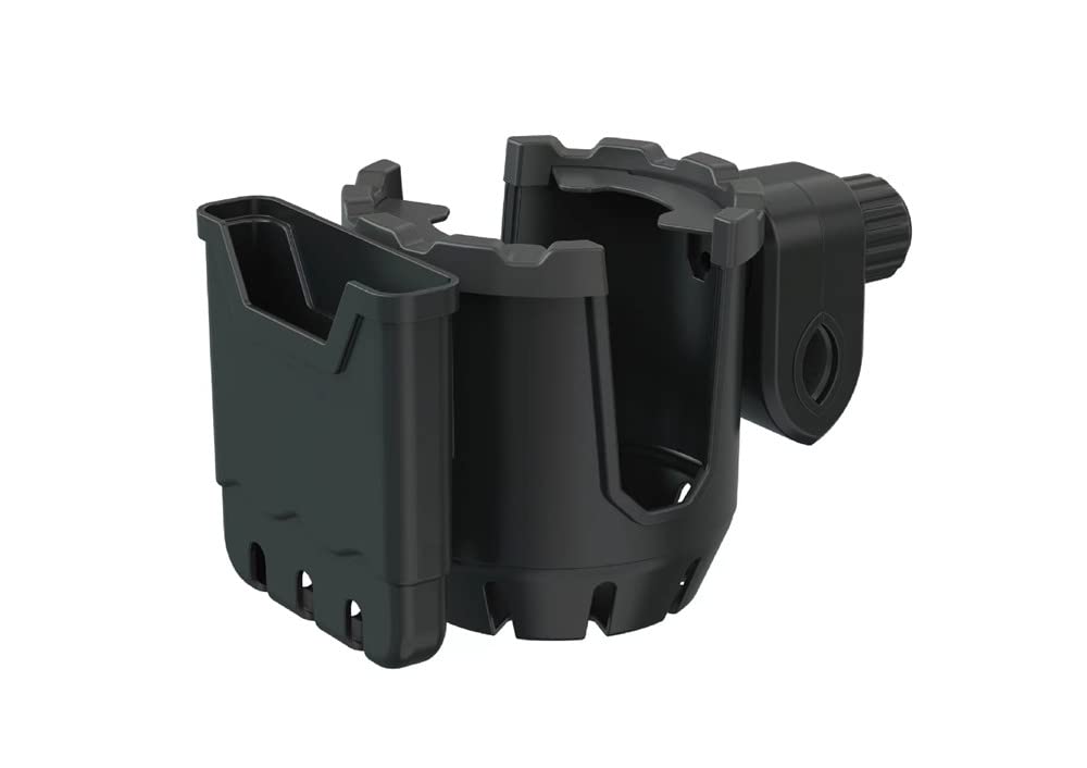 Bike Cup Holder, JOSON Bicycle Cup Holder, Stroller Cup Holder, 2 in 1 Universal Cup Phone Drink Holder Combo for Stroller, Bike, Scooter(Black)