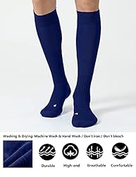CelerSport 2 Pack Soccer Socks for Youth Kids Adult