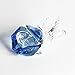 Crystal Rose Flower,Glass Rose Paperweight Figurine Collectible Statue Wedding Table Centerpiece Ornament,Blue Rose