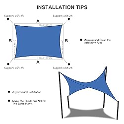 Patio Sun Shade Sail 12' x 16' Rectangle: UV Block