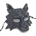 STORM BUY] Wolf Mask Steampunk Style Scary Horror Devil Wolf Animal Masquerade Halloween Costume Cosplay Party mask (Black)