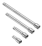 ARES 70244-4-Piece 3/8-Inch Drive Socket Extension Set - Includes 1 3/4-Inch, 3-Inch, 6-Inch and 8-Inch Extensions - Premium Chrome Vanadium Steel with Mirror Finish