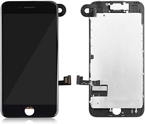 Compatible with iPhone 8 Screen Replacement, LCD Display 3D Touch Screen Digitizer Full Assembly with Proximity Sensor, Ear Speaker and Front Camera (Screen Replacement for iPhone 8 Black)