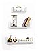 Adorn Home Essentials Floating Shelves Set of 3 with Modern U Shape and Durable Design, Simple Hanging Kit Included (White)