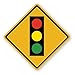 Walls 360 Peel & Stick Traffic and Street Sign Wall Decals: Traffic Light Sign (12 in x 12 in)