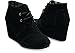 TOMS Desert Wedge Black Suede Boot 10006248 Womens 8