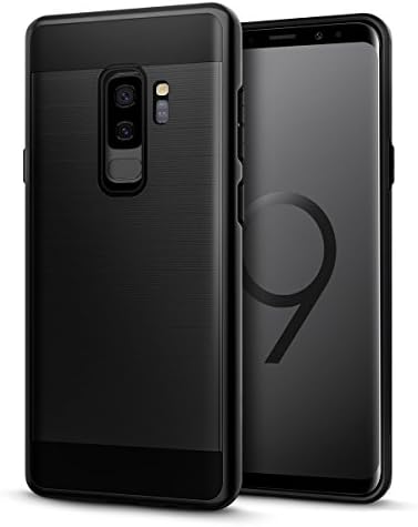 Galaxy S9 Plus Case, Casgen Brushed Metal Design [Flexible &amp; Slim] Heavy Duty Protection Dual Layer Armor Cover ,Anti Slip [Shock Absorption] Case for Samsung Galaxy S9 Plus-2018