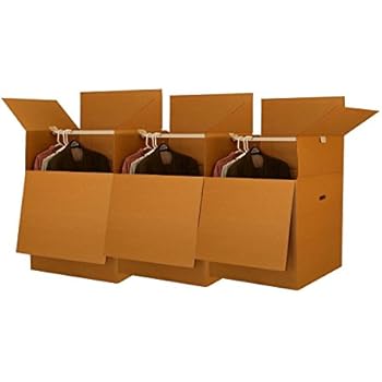 Wardrobe Moving Boxes - Shorty Space Savers - (3 PK) 20x20x34