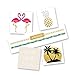 SUMMER LOVIN' VARIETY SET of 25 assorted beachy inspired premium waterproof metallic gold temporary Flash Tattoos - foil tattoo, tropical tattoo, Party Supplies, beach party, luau, flamingo, pineapple