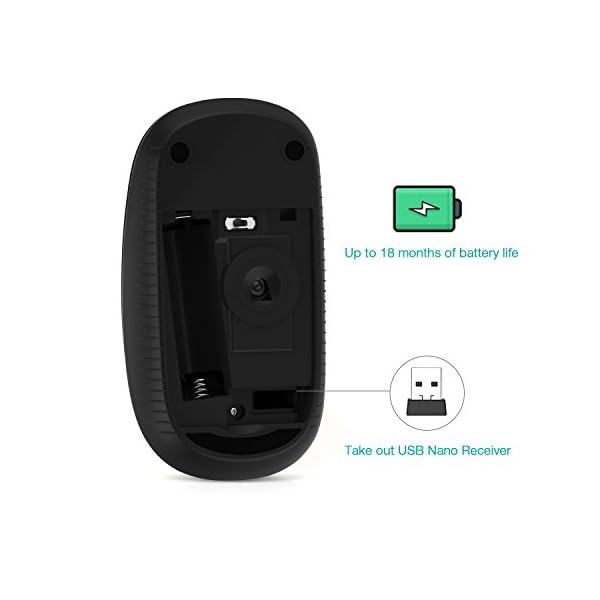 Wireless-Mouse-Jelly-Comb-MS001-24G-Computer-Mice-with-Nano-Receiver-for-PCDesktopLaptop-with-USB-ports-and-WindowsMacLinux-Silent-Smooth-Basic-Design-Black-and-Gold Wireless Mouse, Jelly Comb MS001 2.4G Computer Mice with Nano Receiver for PC/Desktop/Laptop (with USB ports) and…