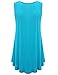 JollieLovin Women's Tank Tops Plus Size Sleeveless Tunic Crew Neck Loose Fit T-Shirt(Lake Blue,L)
