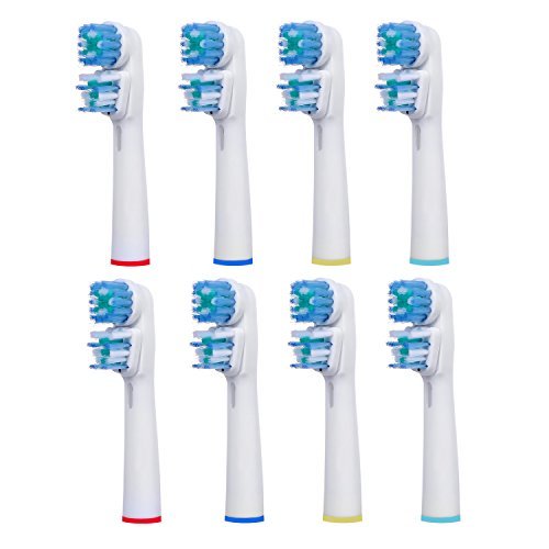 E-Cron Replacement Toothbrush heads Compatible With Electric Toothbrush Oral B Dual Clean (EB417-4),8 pcs (2x4)