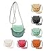 Leegoal(TM) Lovely Cute Mini Girl PU Leather Adjustable Soft Front Pocket Crossbody Bag (Black)