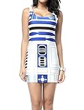 Pink Queen® Womens STAR WARS 3d Digital Print Low-cut Bodycon Vest Dress