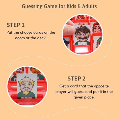 Who Is It? - Classic Family Guessing Board Game for Kids & Adults, Fun Puzzle Game for Travel, Parties & Game Night