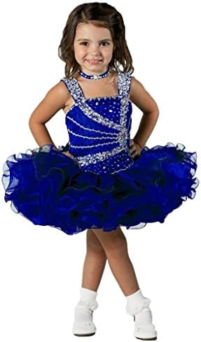 Aisha Little Girls' Cupcake Dress Toddler Short Pageant Dress 1/1T US Royal Blue