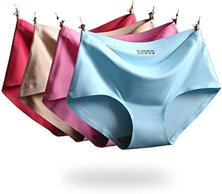 Women's Seamless Traceless Panties (Random Colour, Free Size) - Set of 4