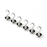 JLER 9 Pound Tension Magnetic Hooks Powerful Neodymium Magnet Mount Hook as Keys holder towels or tools keeper Declutter Your Space 6 pack