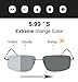 B Titanium Photochromic Polarized Rimless Sunglasses Extreme Discoloration 8.9 g Only