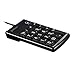 Perixx Peripad-201, Wired USB Slim Numeric Keypad, Big Print Letter with Tab Key for Laptop, Full Size 19 Keys, Black
