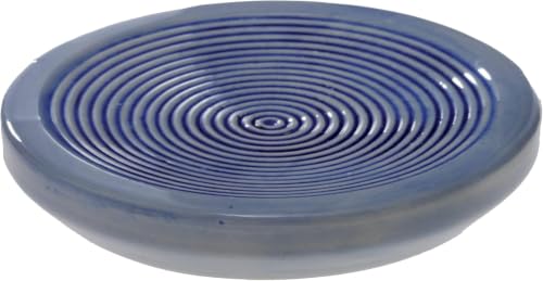 Spirella Mykonos Soap Dish Stone Look Decorative Bathroom Equipment Soap Dish 12 x 2 x 2 cm White Blue