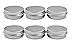6PCS 120 ML 4oz Round Aluminum Jars Tins Cosmetic Sample Containers With Screw Top For Beard Balm Salve Lip Balm Crafts Make Up Candles Storage Bottle