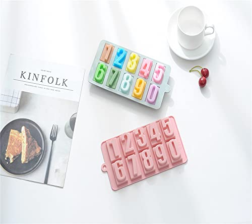 Digital Shaped Chocolate Mold Silicone Digital Mold Trays Chocolate Candy Dessert Ice Cream Mold