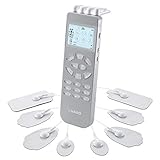 Naipo TENS and EMS Unit Electronic Pulse Massager Muscle Stimulator 2 Channel 6 Massage Modes and 20 Intensity Levels for Pain Relief with 10 Electrotherapy Pads and LCD Screen (FDA Approved)