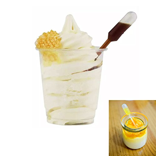 JPSOR 100pcs 4ml Disposable Plastic Transfer Pipettes, Short Stem, for Cupcakes, Ice Cream - Thumbnail 5