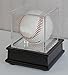 DisplayGifts Baseball Display Case Wooden Stand Lacrosse Ball Holder- Pro Graded UV Protection Cube for a Home Run or Autographed Ball, Black Stand