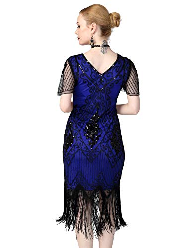 flapper dress blue