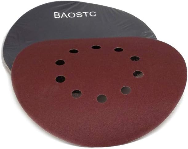 BAOSTC8 7/8" P240 10 holes hook and loop abrasive disc for drywall sander 10PACK