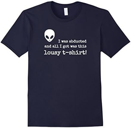 Men's Alien Abduction Funny Novelty Souvenir T-Shirt Large Navy