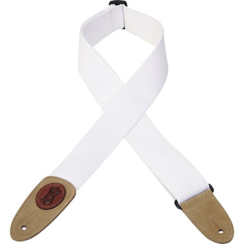Levy's Leathers 2 Cotton Guitar Strap, White