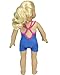 Sophia's 18 Inch Doll Gymnastic Outfit Blue Star Print Biketard with Hot Pink Gymnastics Rocks Tee