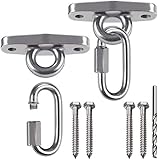9M Of2 Heavy Swing Hangers Stainless Steel 304 Rust-Proof Playground Porch Yoga seat Hanger Swing Hammock Chair Suspension kit Indoor and Outdoor 2000 pounds Capacity 2 carabiners