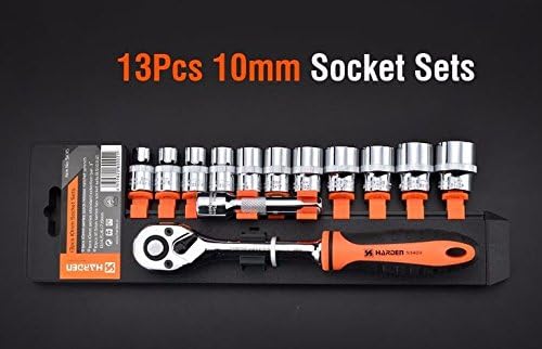 HARDEN ratchet socket set 13pcs, 1/4" drive (HAR 510013), Chrome - Image 3