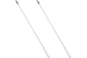 17 Inch Fiberglass Blind Wand with Metal Hook, Vertical Blinds Wand Replacement, Blind Tilt Wand, Window Blind Stick Wand Rep