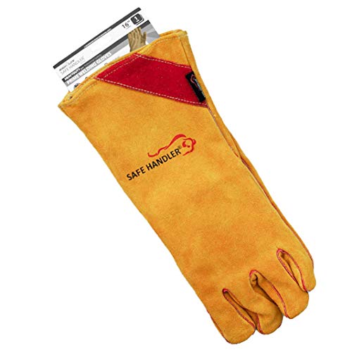 SAFE HANDLER Prime Welding Gloves with Kevlar Thread Protection | Reinforced Thumb and Palm, Heat Resistant for oven, MIG welding, TIG welder, Grill, Fireplace, BBQ, Animal Handling, 16 inch, 1 Pair - Thumbnail 6