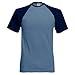 Fruit Of The Loom Mens Short Sleeve Baseball T-Shirt (L) (White/Kelly Green)