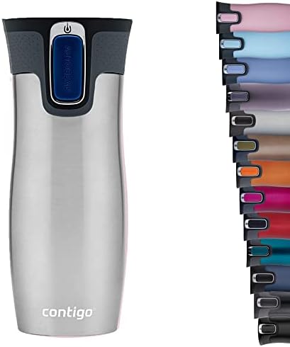 Contigo Transit Autoseal Travel Mug – 470ml Stainless Steel Leakproof Tumbler, Biscay Bay - View #13