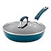 Rachael Ray Brights Deep Nonstick Frying Pan / Fry Pan / Skillet - 9.5 Inch, Marine Blue